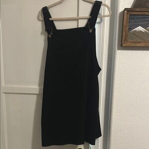 Black Corduroy Overall Dress